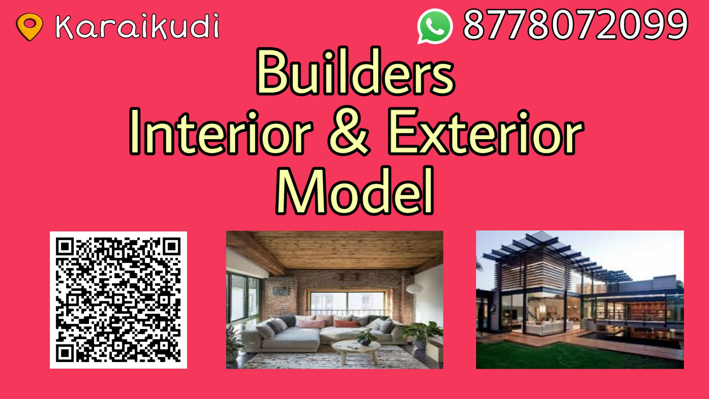 Builders Interior & Exterior Design Model Visiting Card