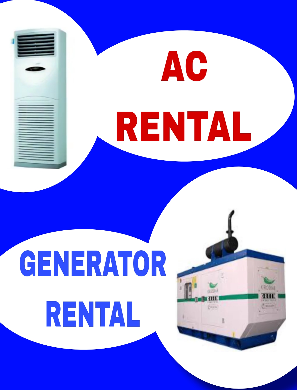 AC RENTAL , GENERATOR RENTAL