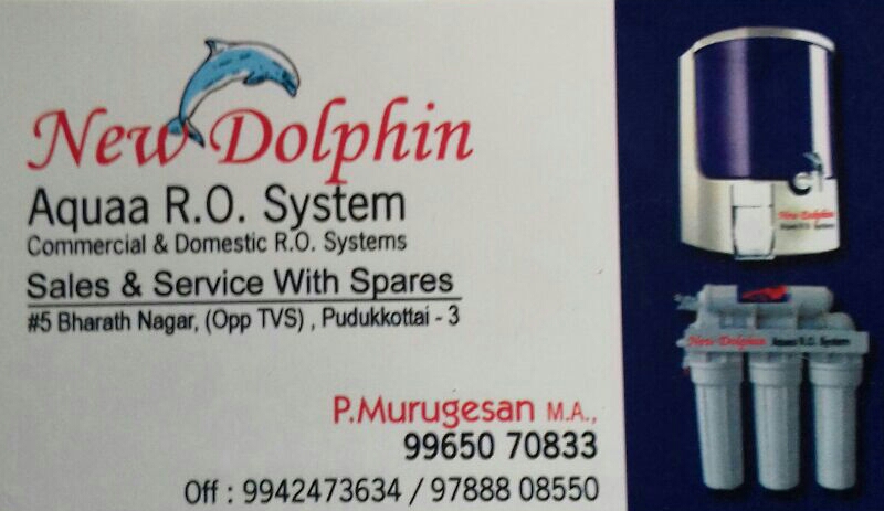 New Dolphin aquaa R O system sales & service with spares 