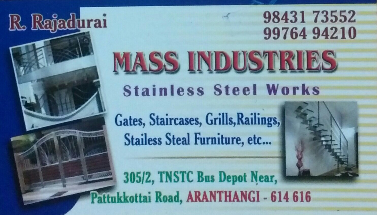 Mass industries-stainless steel works