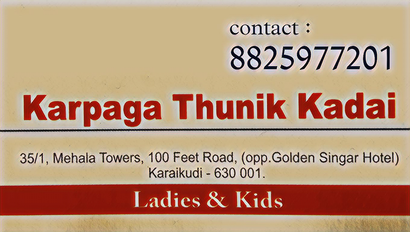 KARPAGA CHETTINAD COTTON SAREES KARAIKUDI