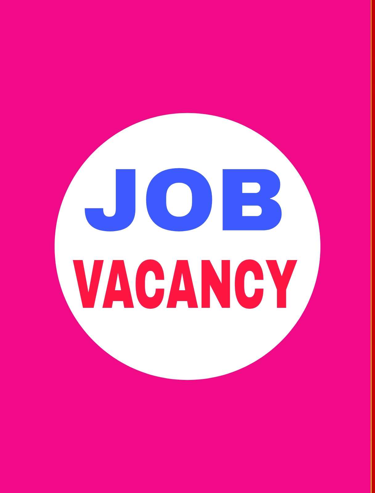 JOB VACANCY