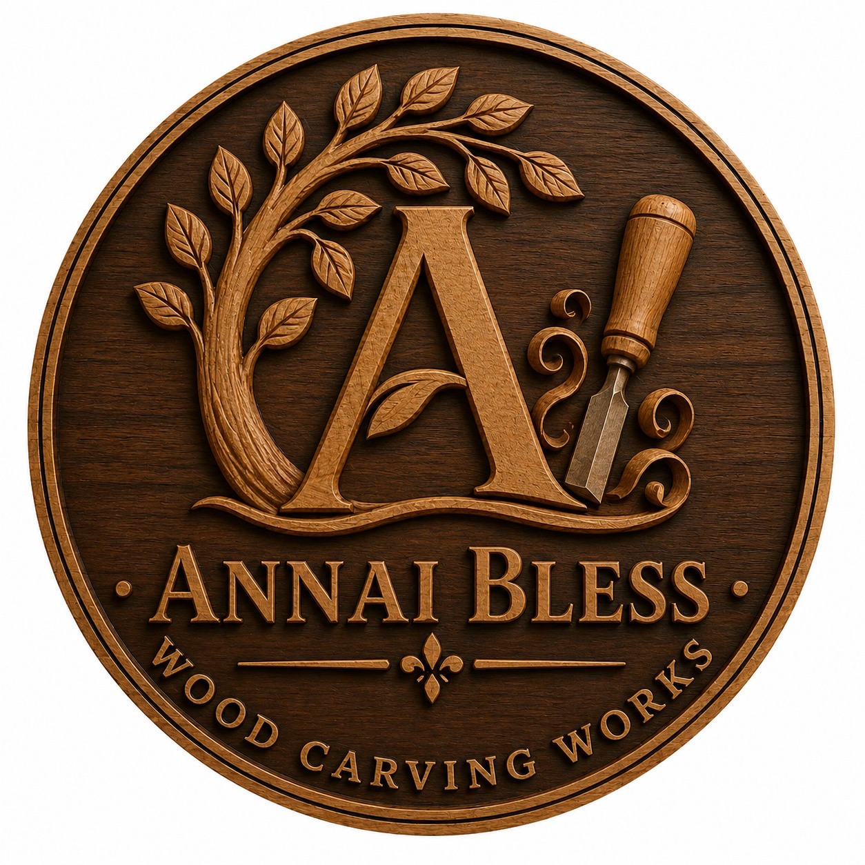 ANNAI BLESS COMPUTER WOOD CARVING