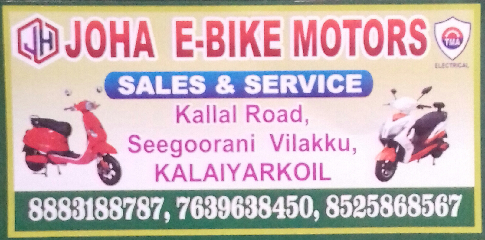 JOHA E BIKE SHOWROOM Sales & Service
