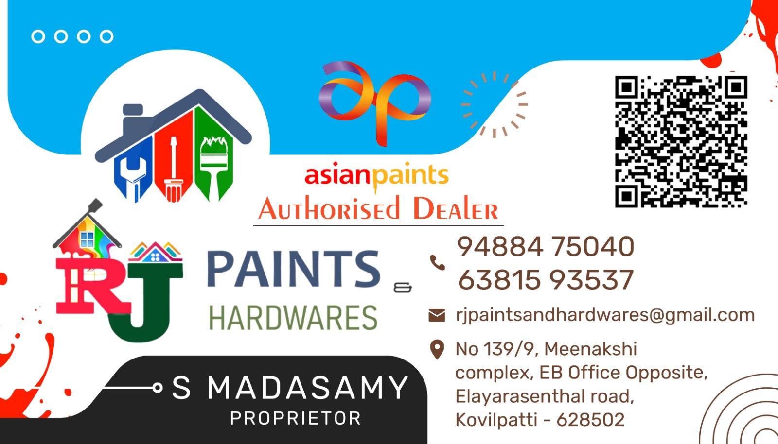 RJ  PAINTS & HARDWARES