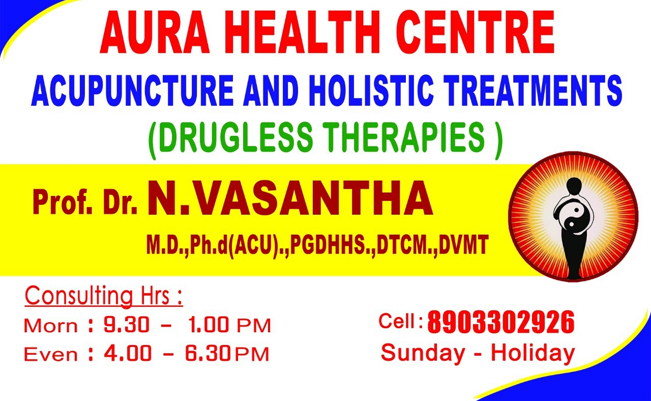AURA HEALTH CENTRE ACUPUNCTURE AND HOLISTIC TREATMENTS ( DRUGLESS THERAPIES ) 8903302926 