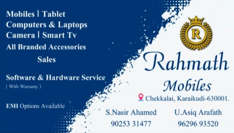 RAHMATH MOBILE SALE  SERVICE DEALER